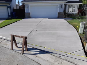 Broomed Concrete Driveway Calgary